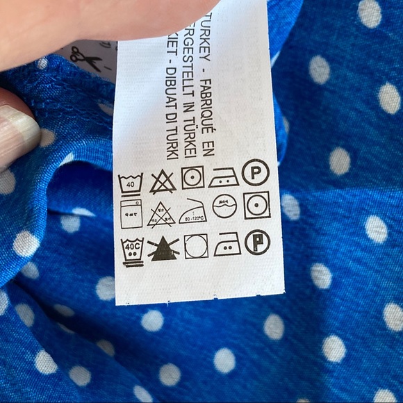 Zara Off The Shoulder Polka Dot Top M - Picture 14 of 15